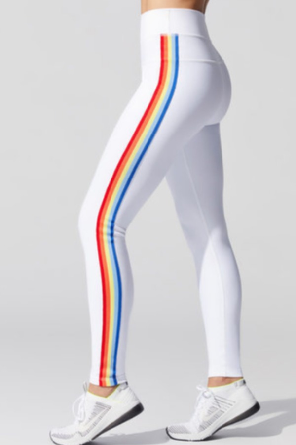 

Lovely Sportswear Patchwork White Pants