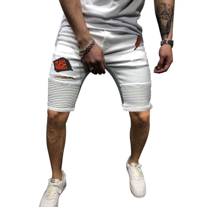 

Lovely Casual Hollow-out White Shorts
