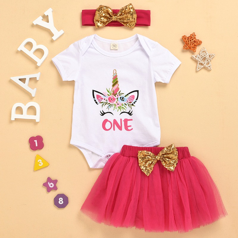 

Lovely Sweet Cartoon Print White Girl Two-piece Skirt Set
