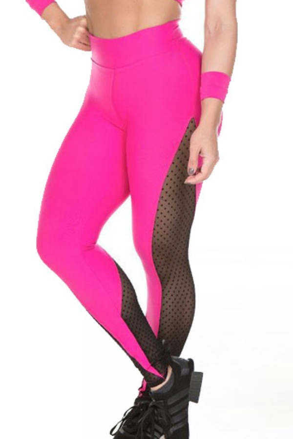 

Lovely Sportswear Patchwork Rose Red Pants