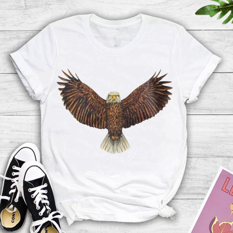 

Lovely Leisure O Neck Print White T-shirt