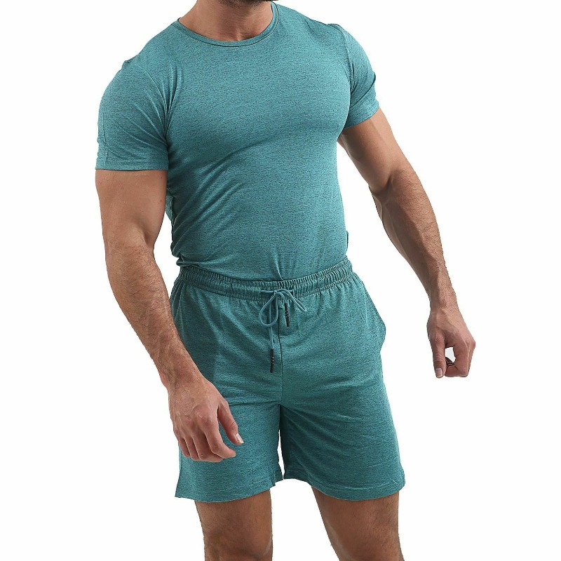 

Lovely Sportswear Lace-up Green Two-piece Shorts Set