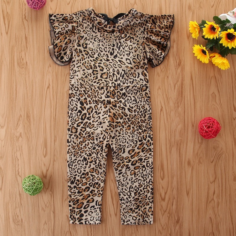 

Lovely Stylish Leopard Print Girl One-piece Jumpsuit