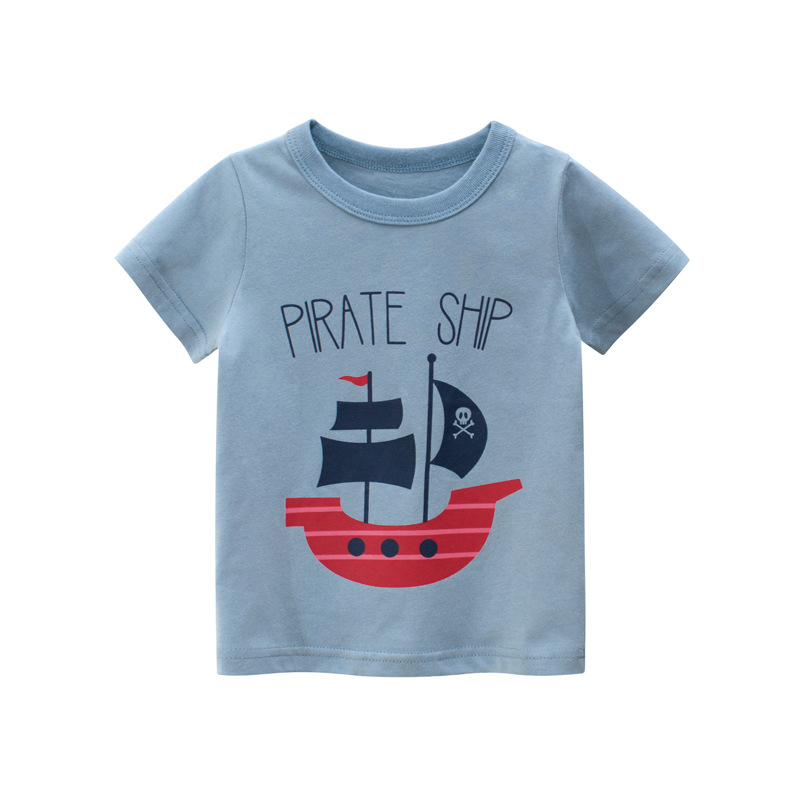 

Lovely Leisure Print Baby Blue Boy T-shirt