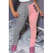 Lovely Leisure Patchwork Pink Pants