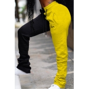 LW Casual Patchwork Yellow Pants