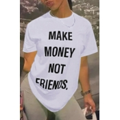 Lovely Leisure Letter White T-shirt