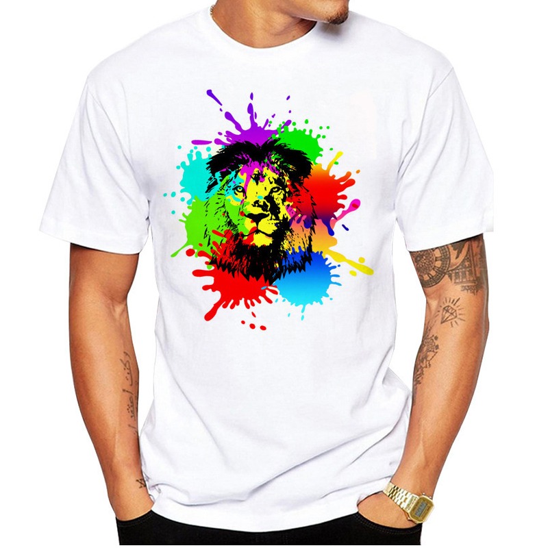 

Lovely Leisure O Neck Print White T-shirt