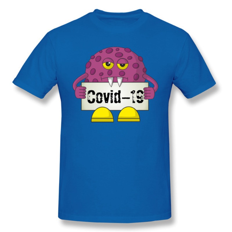

Lovely Casual O Neck Cartoon Print Blue T-shirt