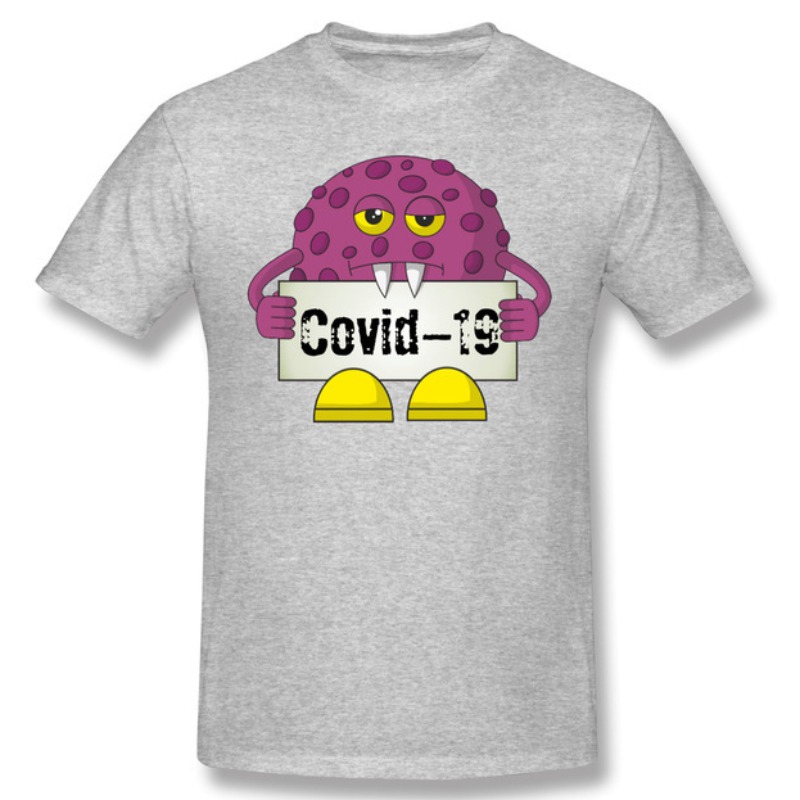 

Lovely Casual O Neck Cartoon Print Grey T-shirt