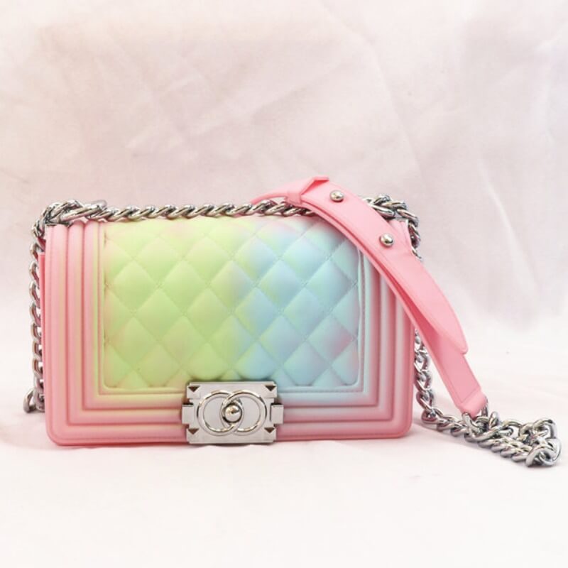 

Lovely Stylish Chain Strap Pink Crossbody Bag