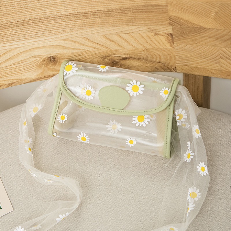 

Lovely Stylish See-through Green Crossbody Bag