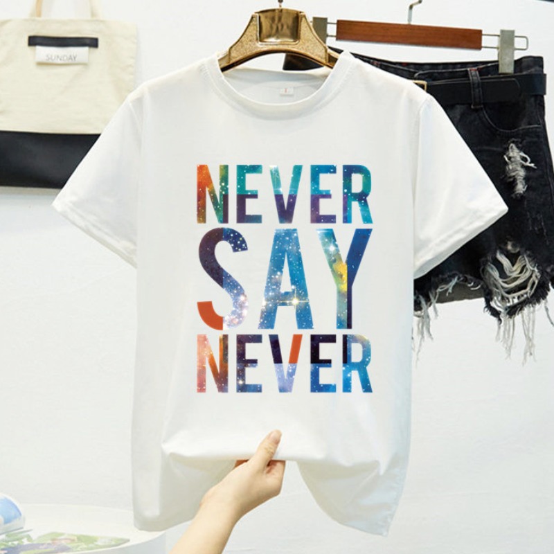 

Lovely Casual O Neck Letter White T-shirt