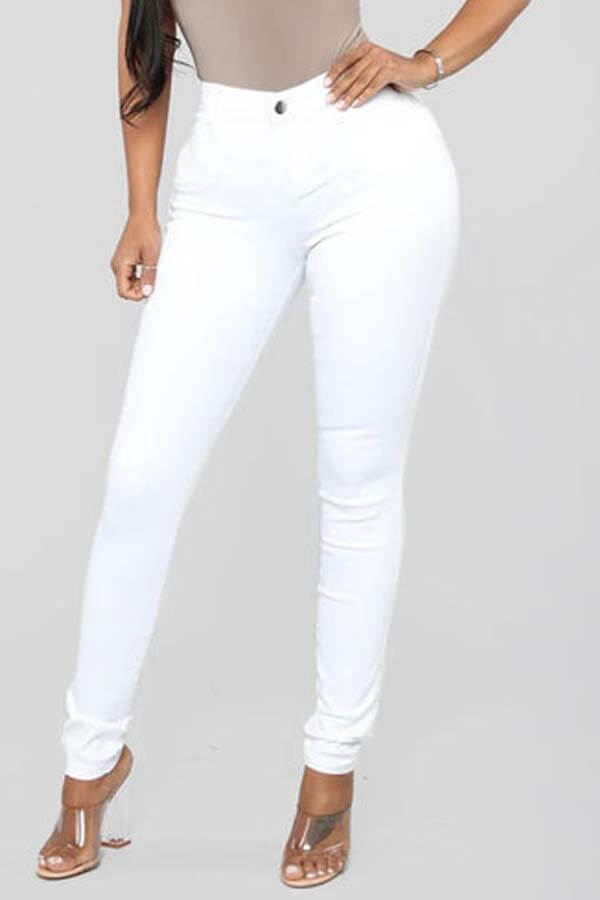 

Lovely Stylish Basic Skinny White Jeans