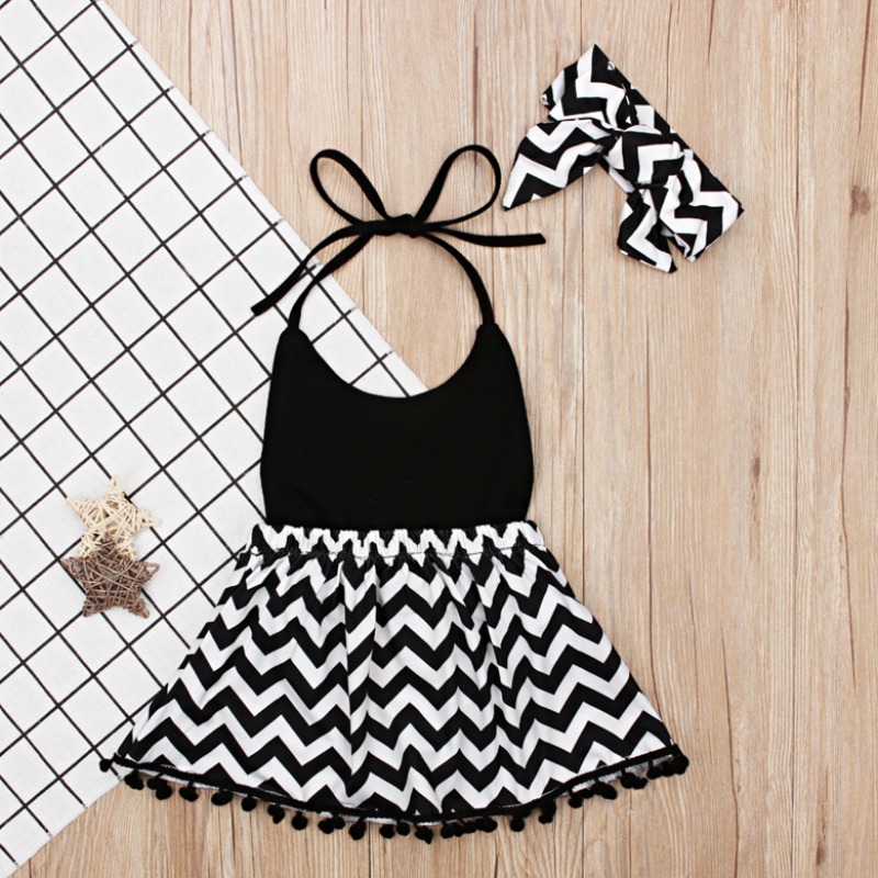 

Lovely Stylish Patchwork Black Girl Knee Length Dress