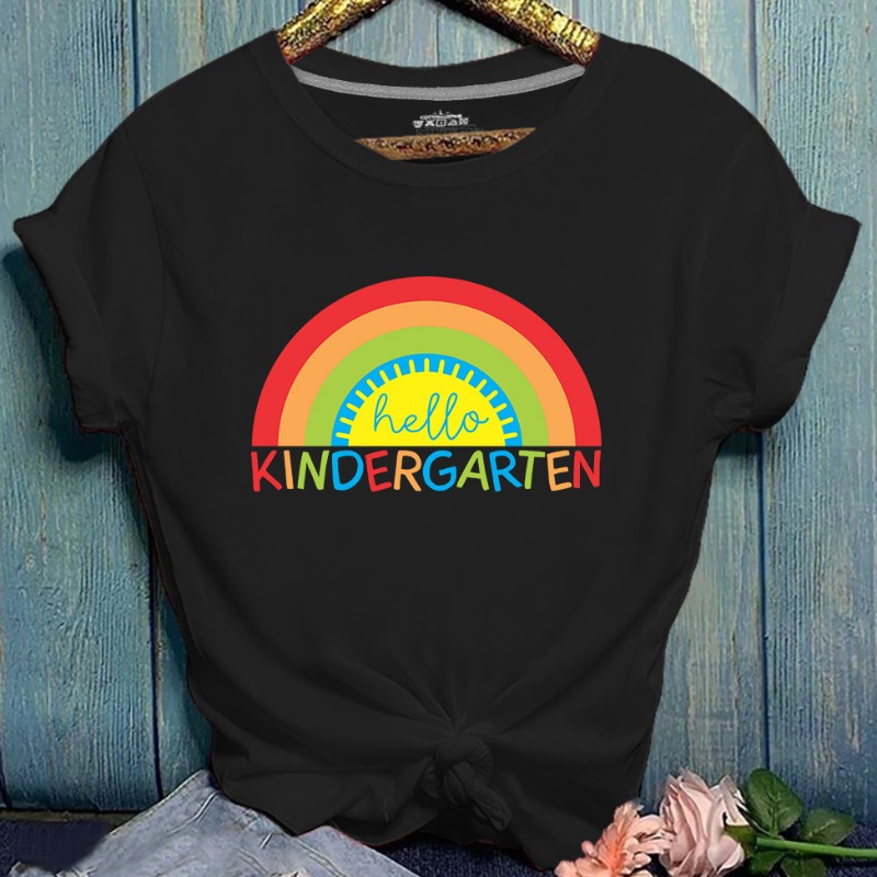 

Lovely Casual O Neck Print Black T-shirt