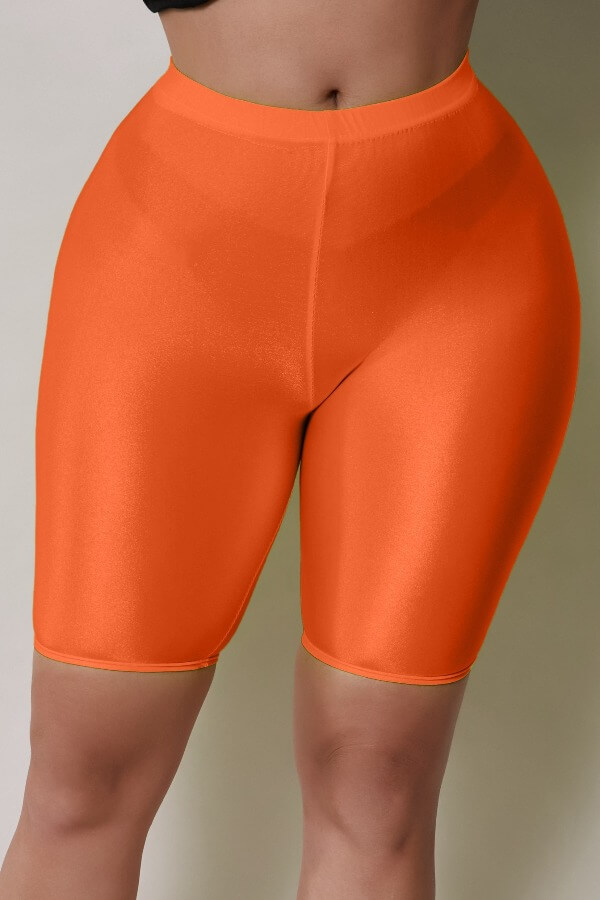 

Lovely Casual Skinny Orange Shorts