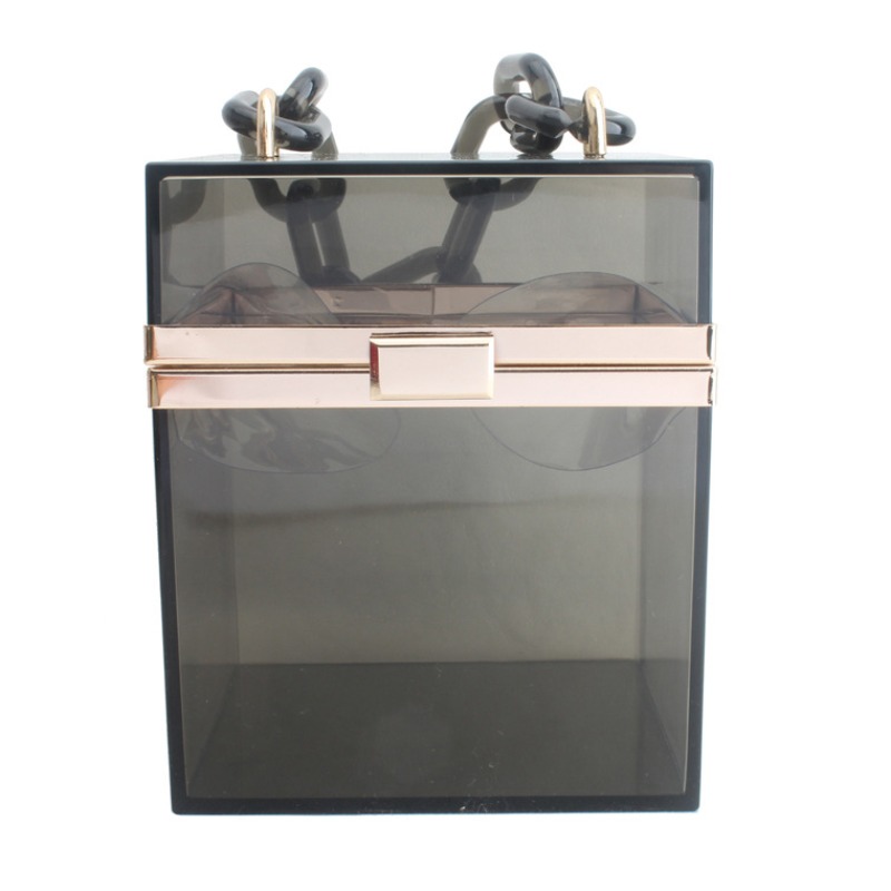 

Lovely Chic See-through Black Messenger Bag