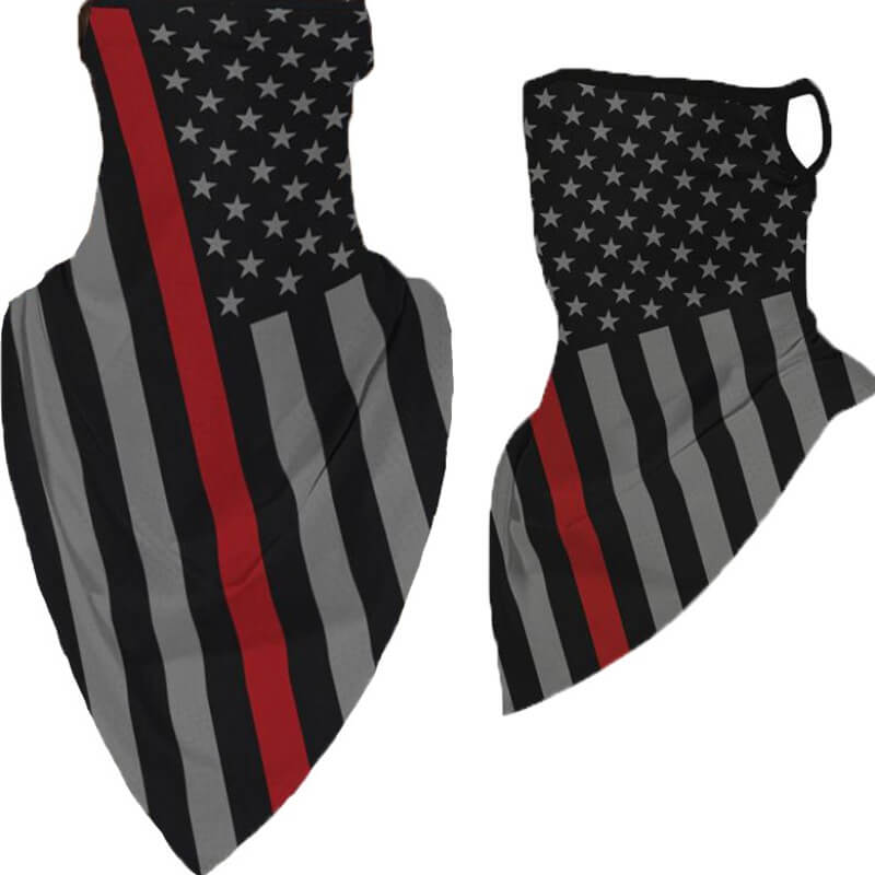 

Lovely Sportswear Striped Print Black Face Mask, Black stripe
