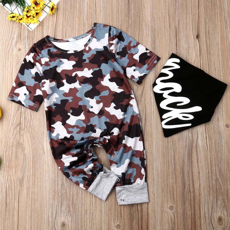 

lovely Stylish Camo Print Boy One-piece Jumpsuit