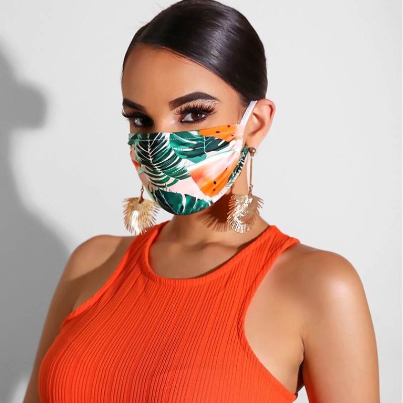 

Lovely Casual Print Green Face Mask