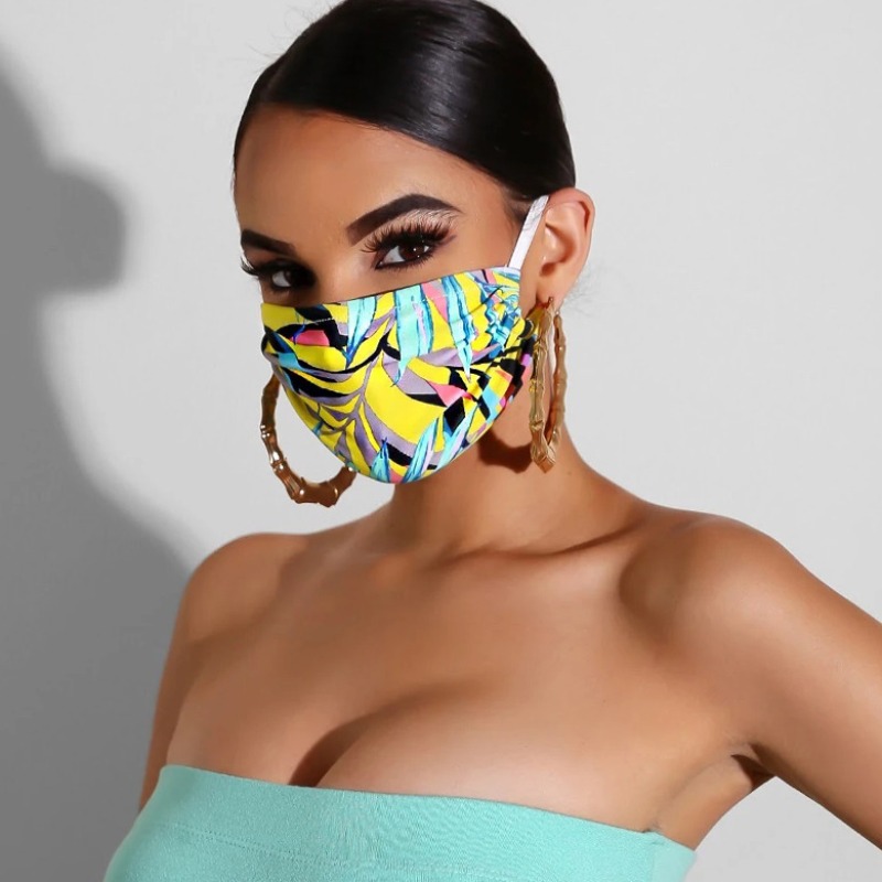 

Lovely Casual Print Yellow Face Mask
