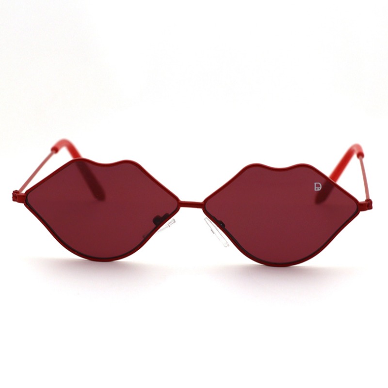 

lovely Stylish Lip Wine Red Sunglasses