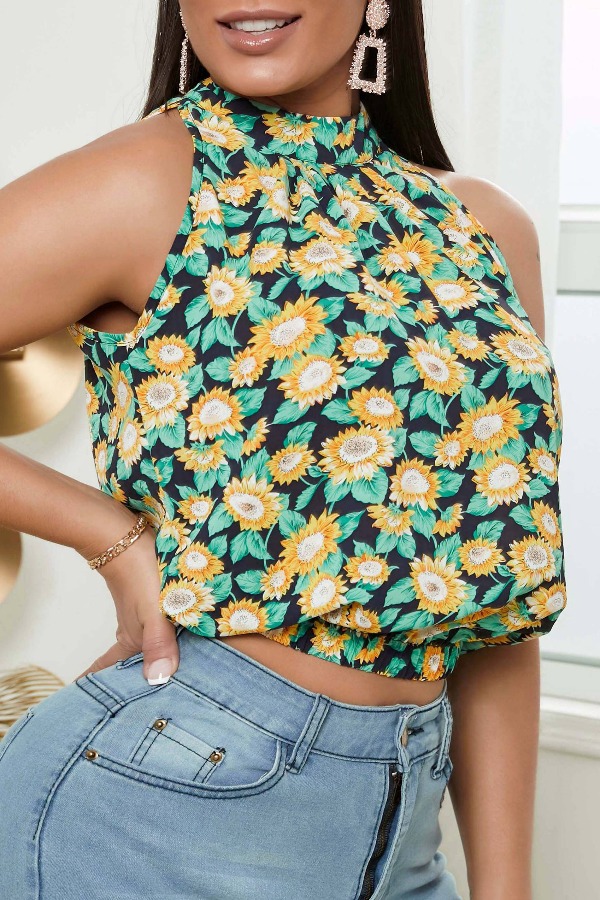 

lovely Stylish Floral Print Multicolor Blouse, Multi