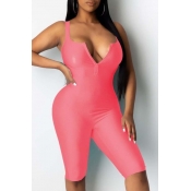 Lovely Sexy Skinny Pink One-piece Romper
