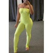 Lovely Stylish One Shoulder Fold Design Light Gree