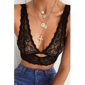 Lovely Sexy Lace See-through Black Bras