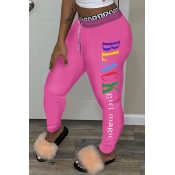 Lovely Leisure Letter Pink Pants