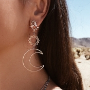 lovely Bohemian Hollow-out Gold Earring