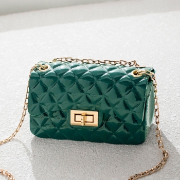 

LW Geometric Print Crossbody Bags, Green