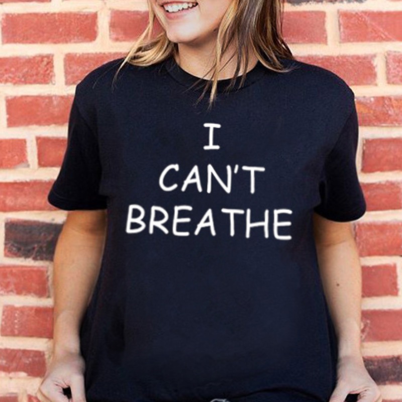 

Lovely Leisure O Neck Letter Print Black Plus Size T-shirt