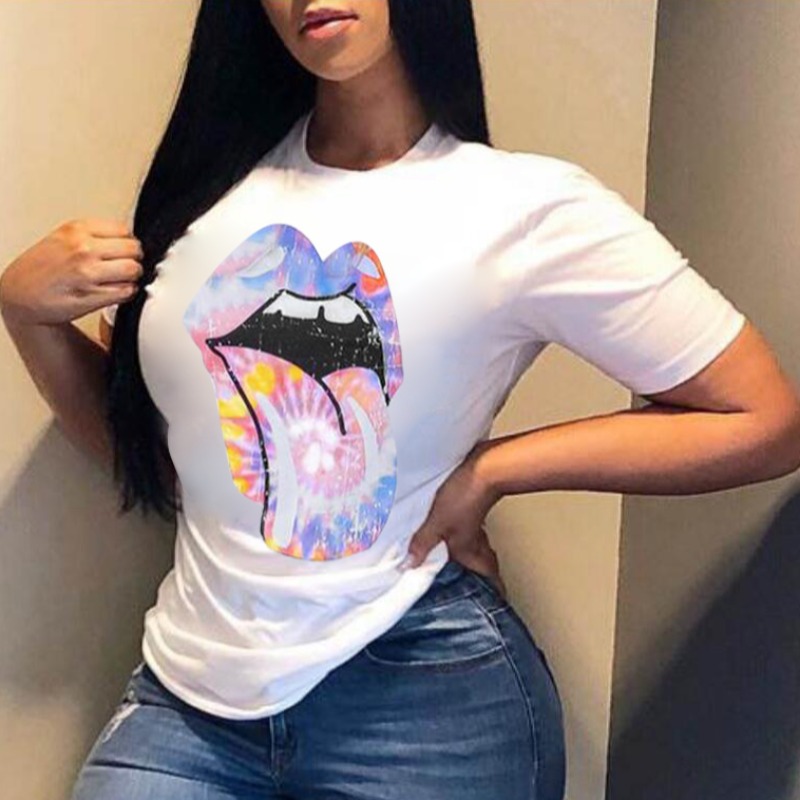 

Lovely Leisure Print White T-shirt