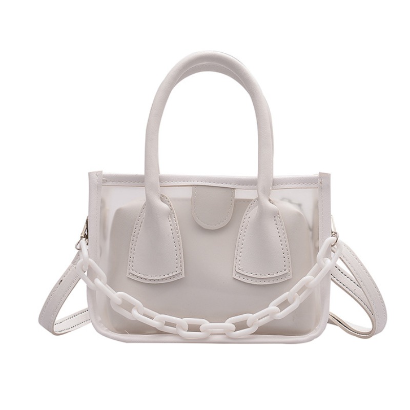 

lovely Stylish See-through White Messenger Bag