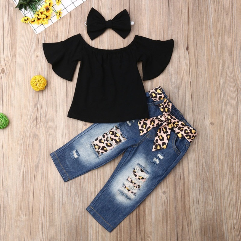 

Lovely Stylish Patchwork Black Girl Two-piece Pants Set