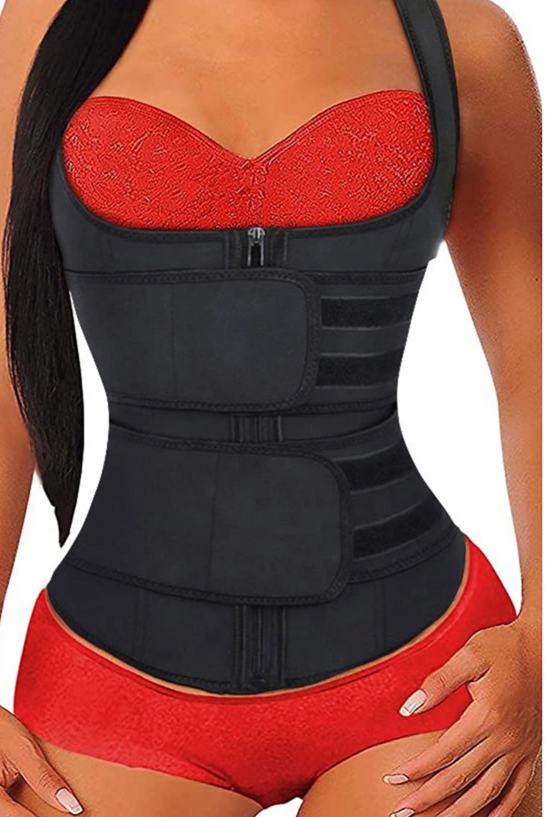 

lovely Sportswear Zipper Design Black Bustiers