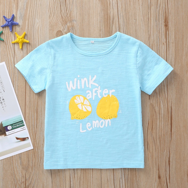 

lovely Casual Print Baby Blue Boy T-shirt