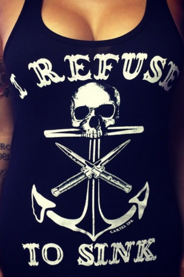 

lovely Casual Skull Print Black Camisole