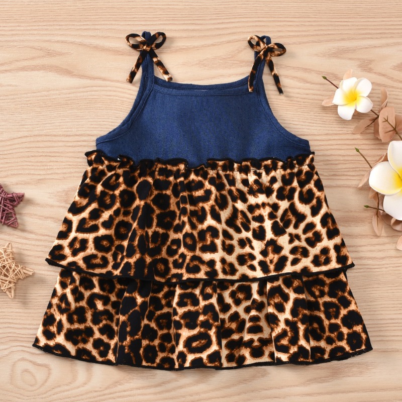 

lovely Stylish Leopard Print Girl Mini Dress