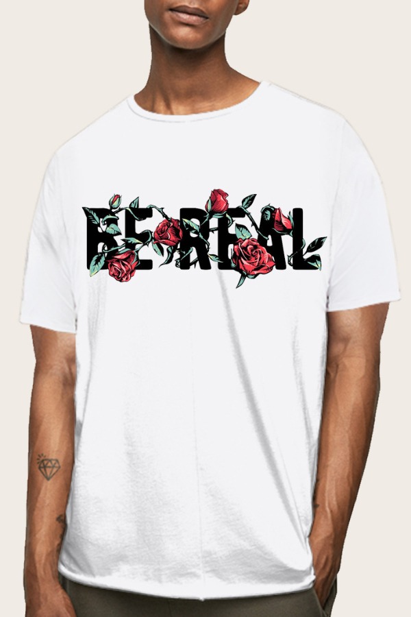 

lovely Casual O Neck Letter Print White T-shirt