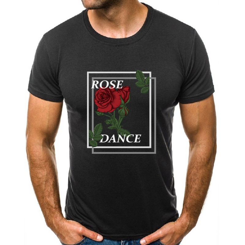 

lovely Casual O Neck Print Black T-shirt