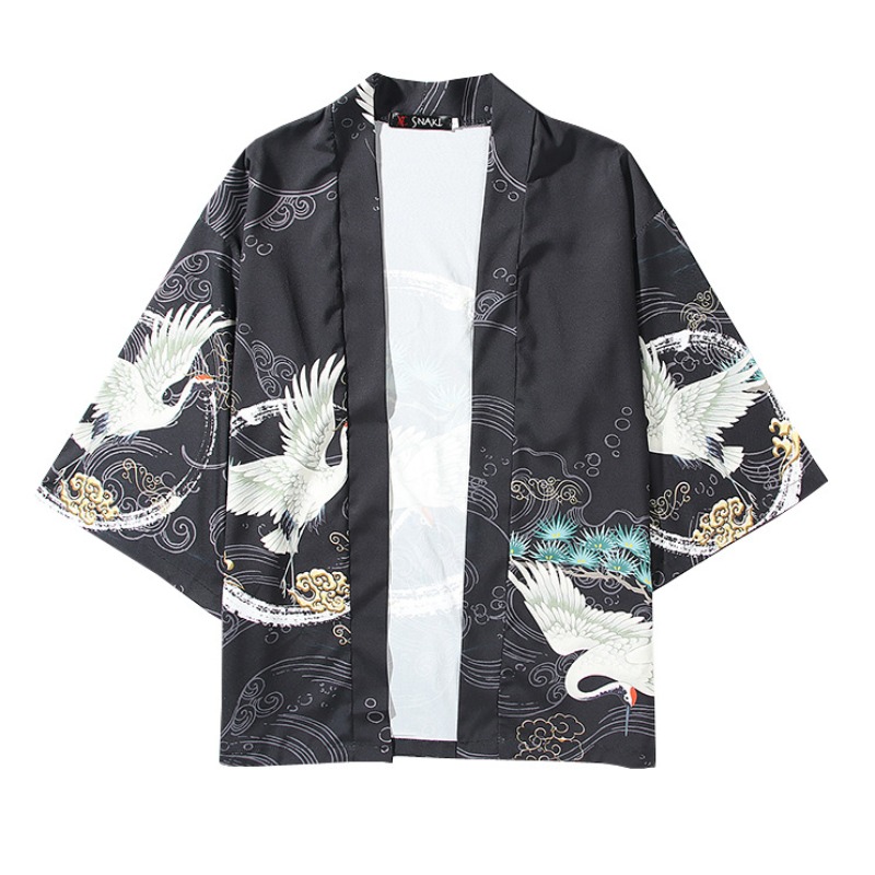 

lovely Leisure Print Black Shirt