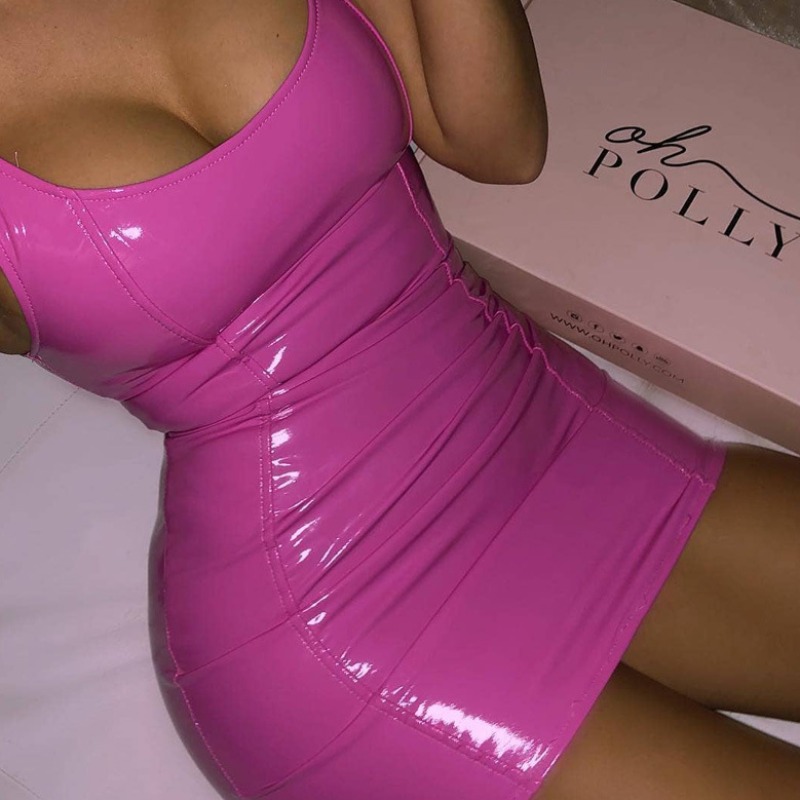 

lovely Sexy Skinny Pink Mini Dress