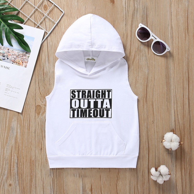

lovely Casual Letter Print White Boy Tank Top