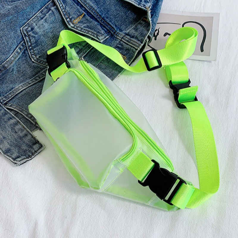 

lovely Sportswear See-through Green Crossbody Bag