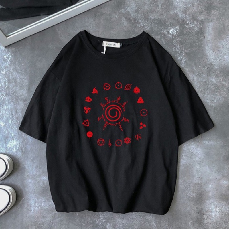 

lovely Casual O Neck Print Black T-shirt