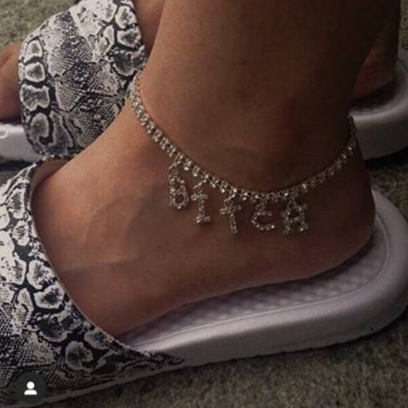 

LW Letter Decoration Anklet, Gold